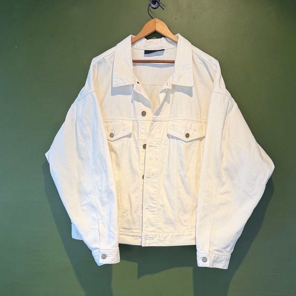 Essentials Men's Cream Denim Jacket